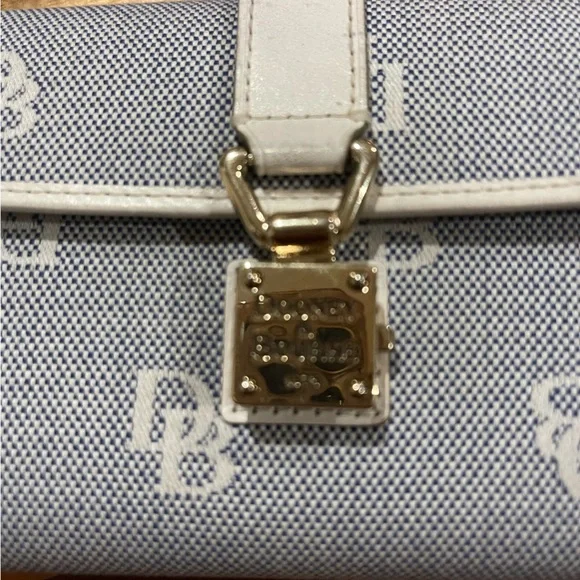 New Dooney & Bourke Signature Navy and White Wallet and checkbook case - Picture 3 of 8